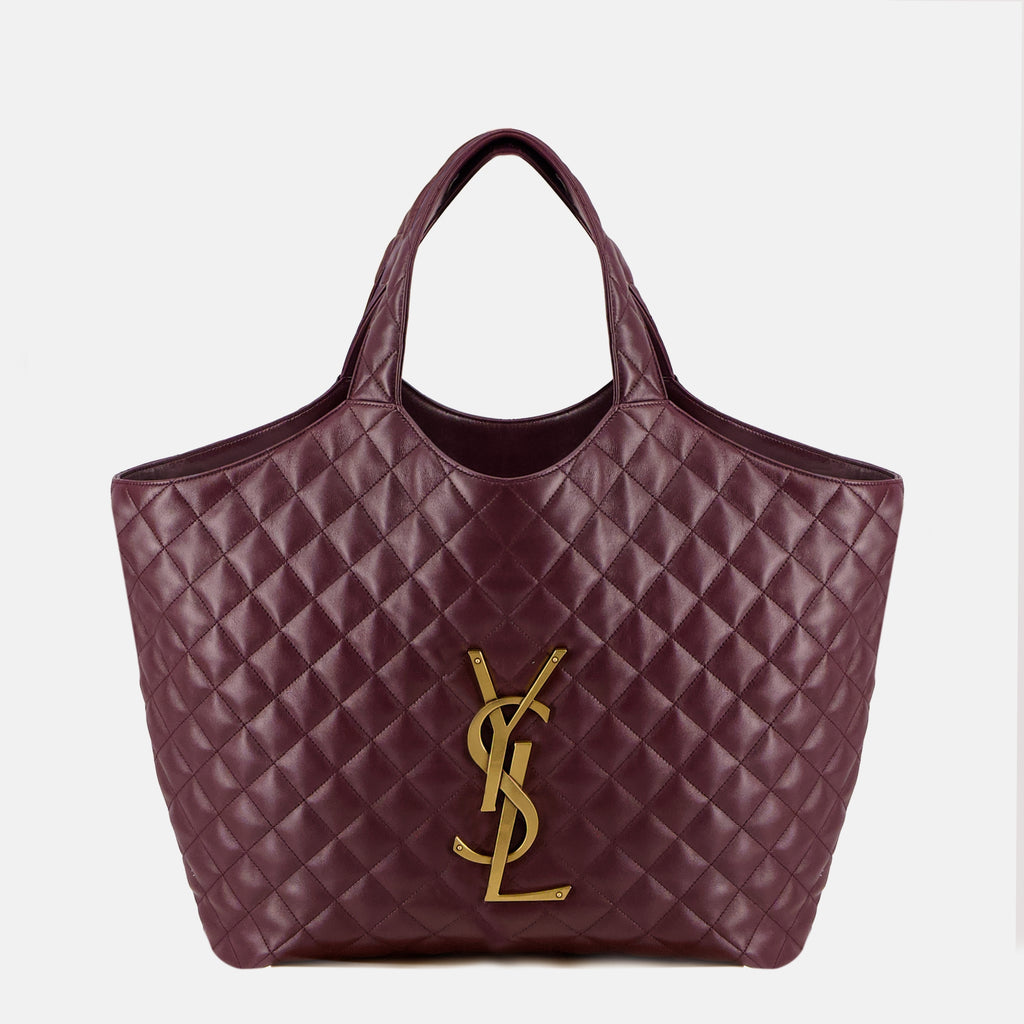 Imagen del bolso tote Icare burdeos de la marca Saint Laurent para mujer - Temporada Otoño-Invierno 2025 - Vista Frontal