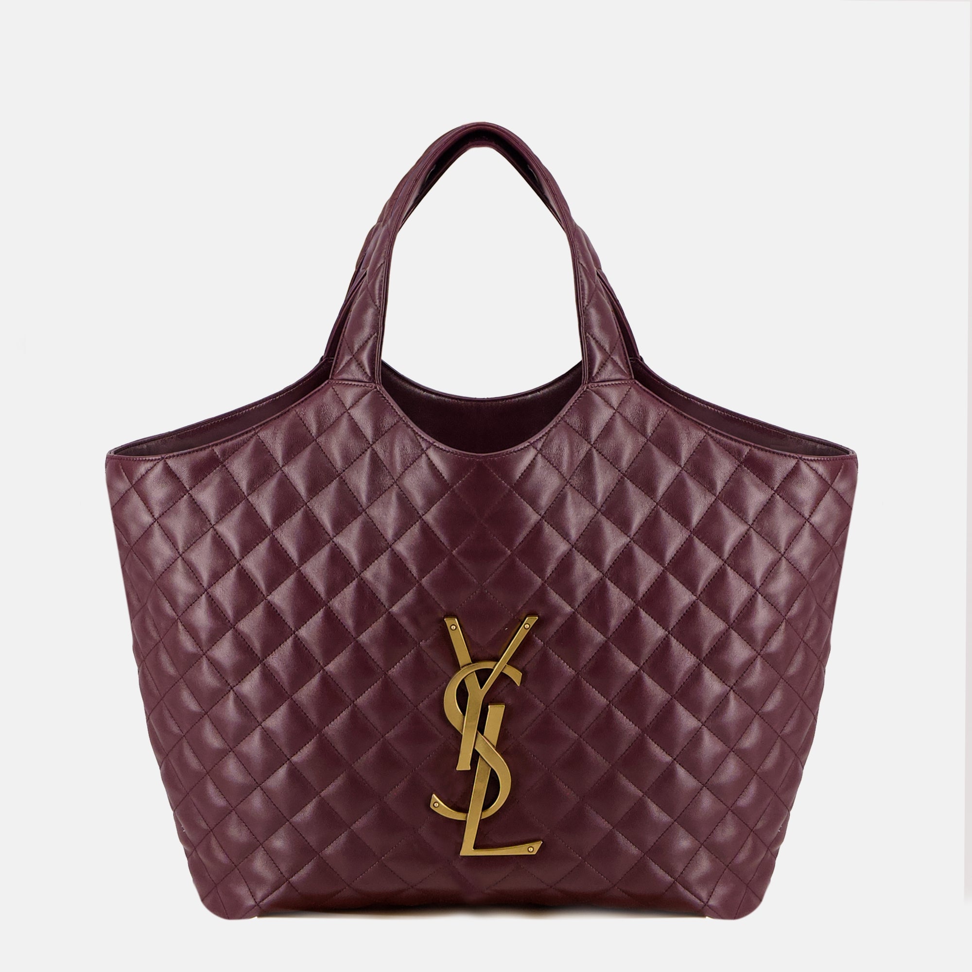 Image de l'article Sac cabas Icare bordeaux de la marque Saint Laurent pour Femme - Saison Automne-Hiver 2025 - Vue de Face