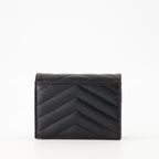 Image of the Cassandre cardholder from Saint Laurent for Women - Autumn-Winter 2025 - Back View