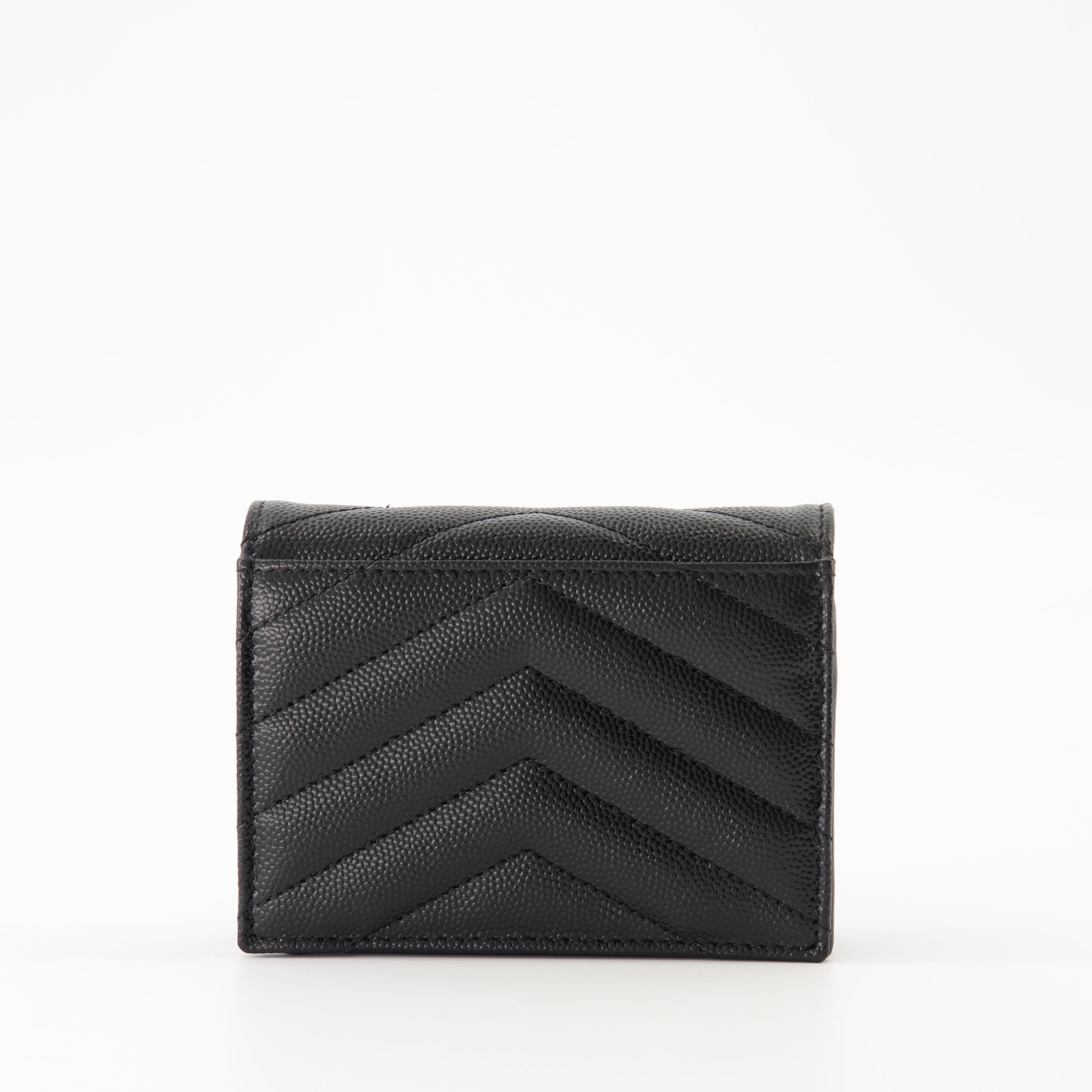 Image of the Cassandre cardholder from Saint Laurent for Women - Autumn-Winter 2025 - Back View