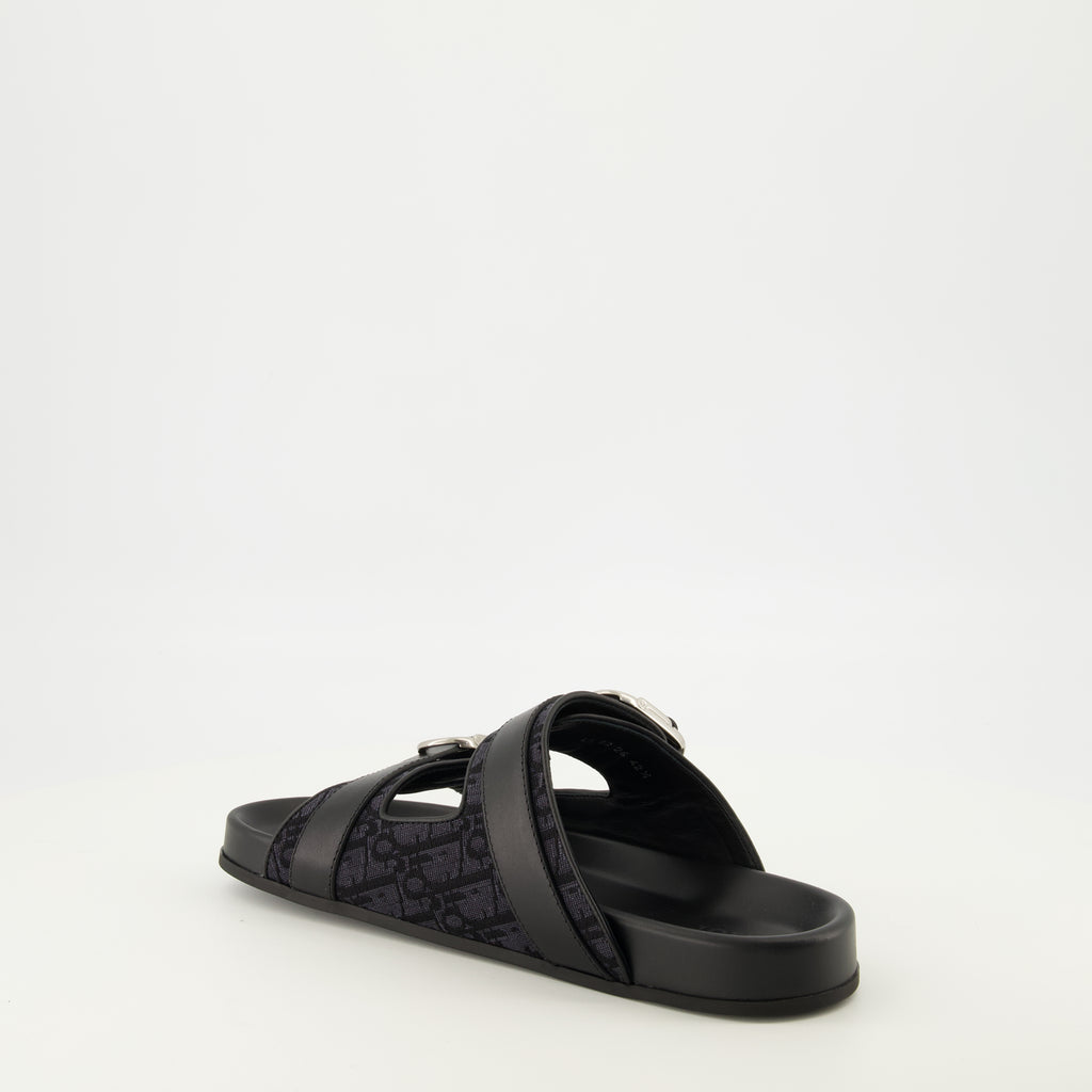 Chaussures ouvertes Sandales Aqua en toile noir Dior Noir Homme