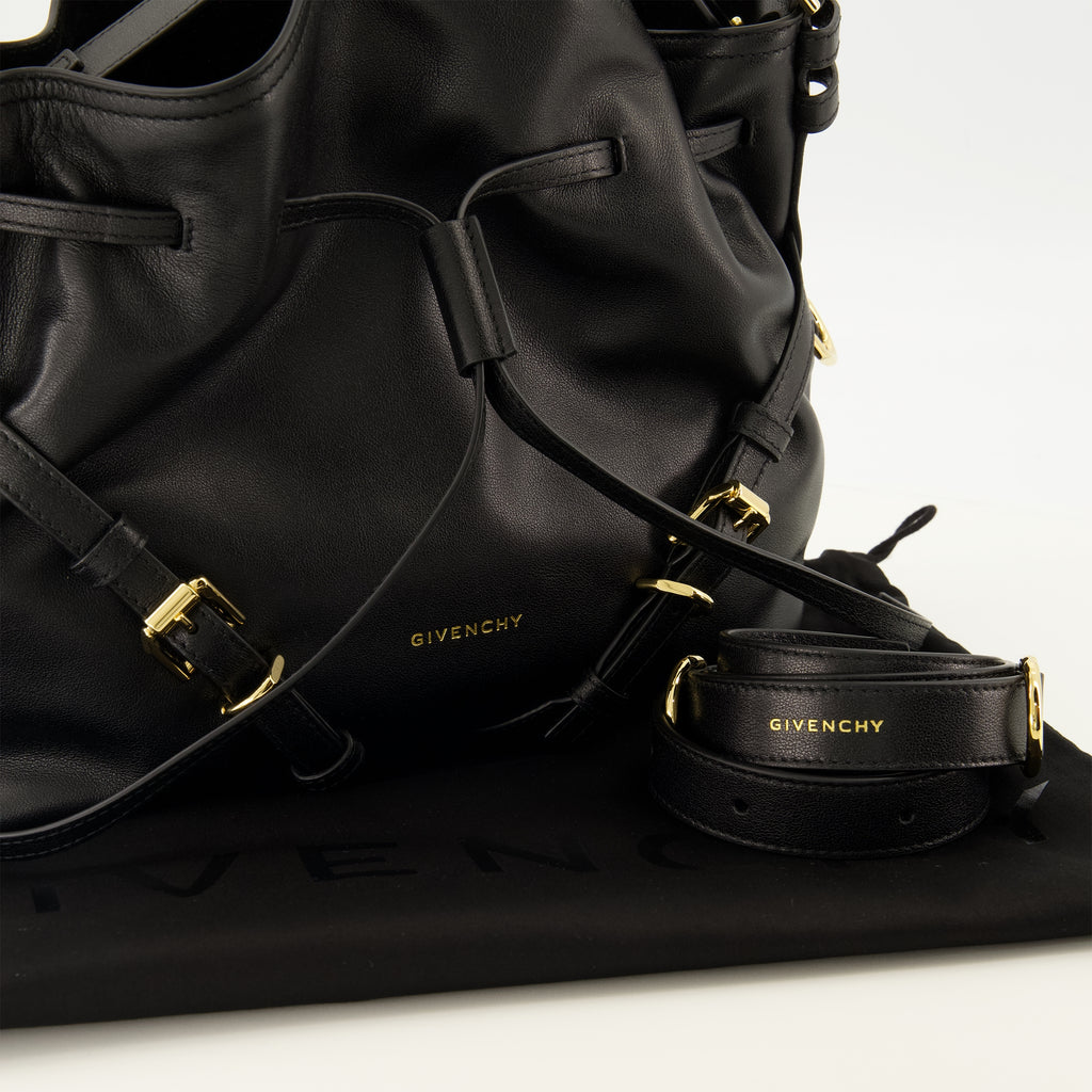 Sacs à main et épaule Sac seau Voyou Bucket en cuir noir Givenchy Noir Femme