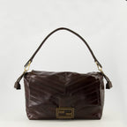 Imagen del artículo bolso Mamma Baguette de cuero marrón de la marca Fendi para mujer - Temporada Otoño-Invierno 2025 - Vista Frontal