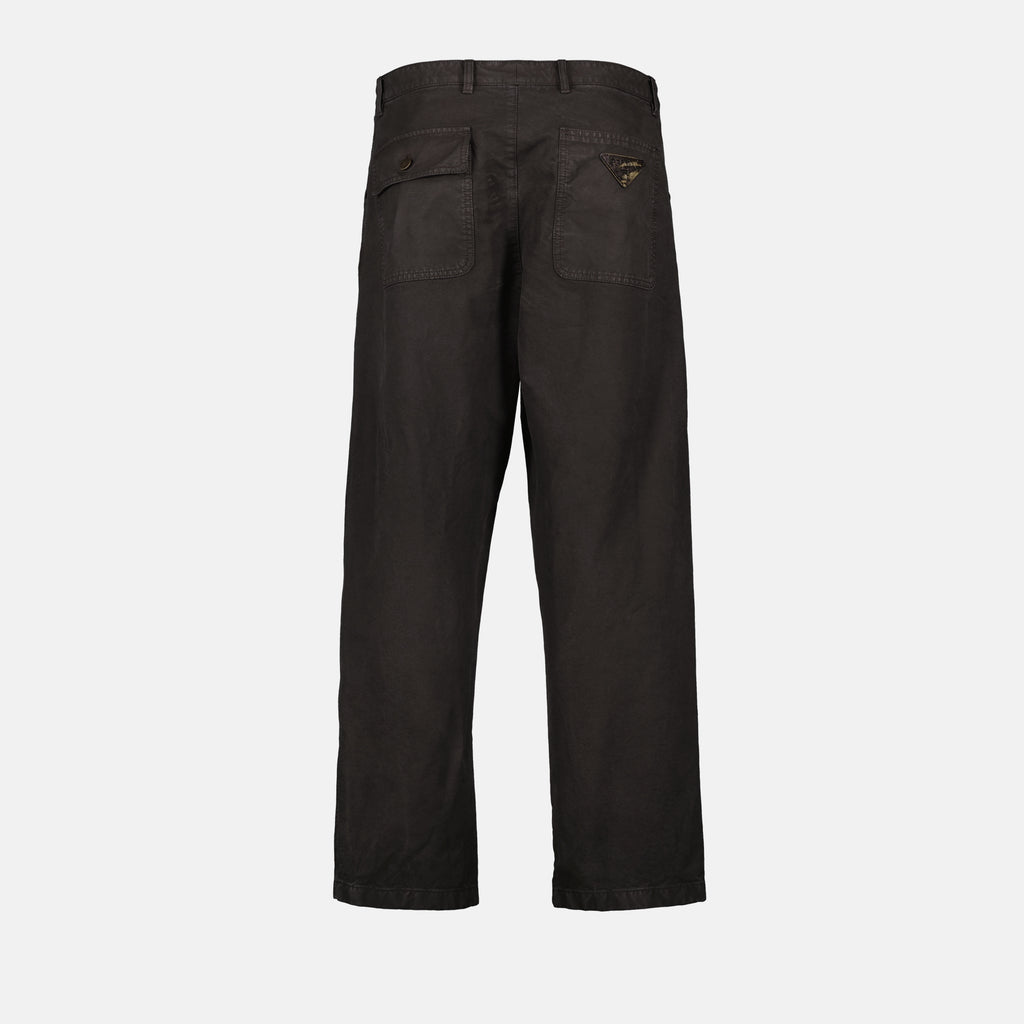 Pantalones Pantalones de Algodón Prada Marrón Homme