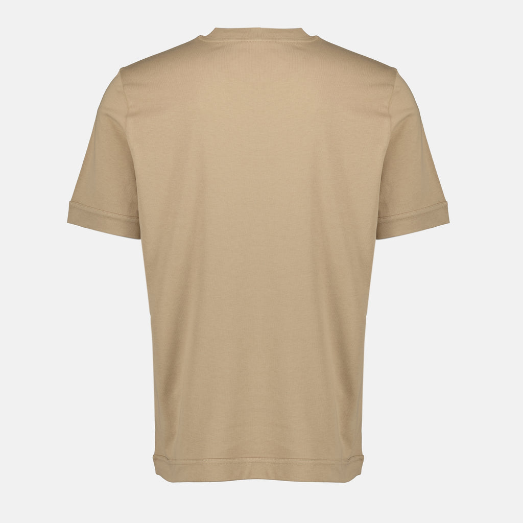 T-shirts T-shirt à logo en cuir Moncler Beige Homme