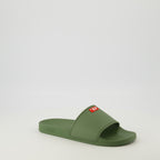Imagen de las chanclas SA-Swim kaki de Diesel para Hombre - Temporada Primavera-Verano 2026 - Vista tres cuartos delantera derecha