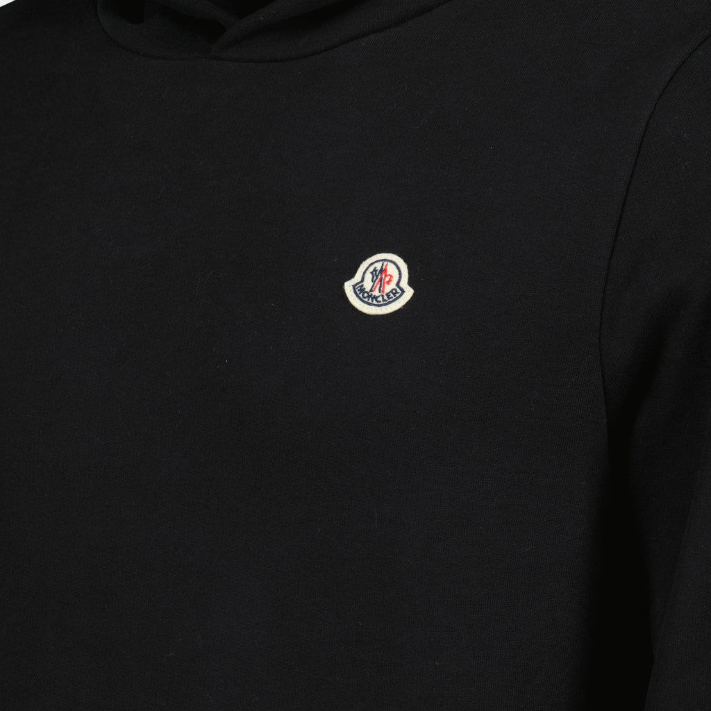 Sweatshirts Sweat à capuche logo Moncler Noir Homme