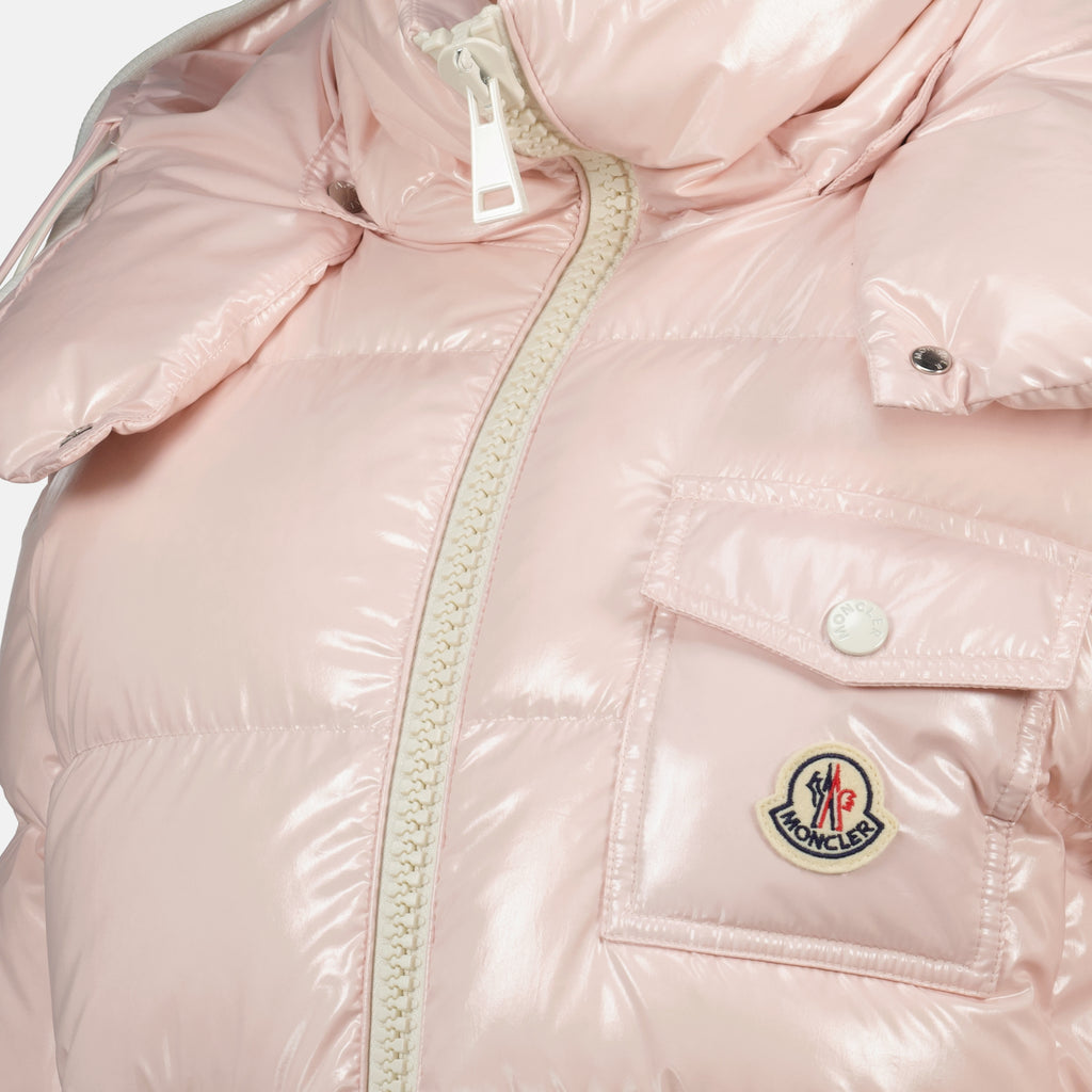 Imagen del abrigo de plumas rosa Andro de Moncler para mujer - Temporada Primavera-Verano 2026 - Vista Detallada_1