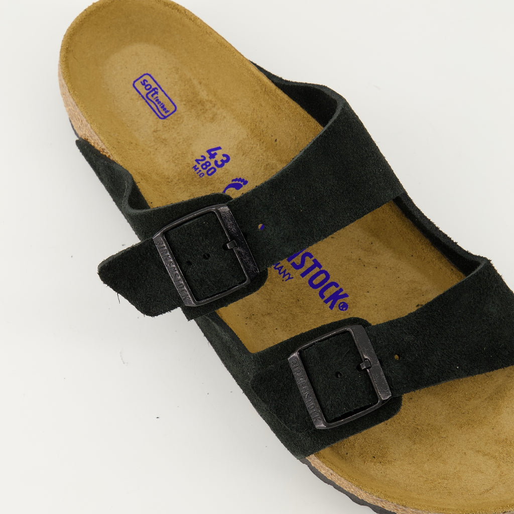 Open shoes Arizona Slippers Birkenstock Black Homme