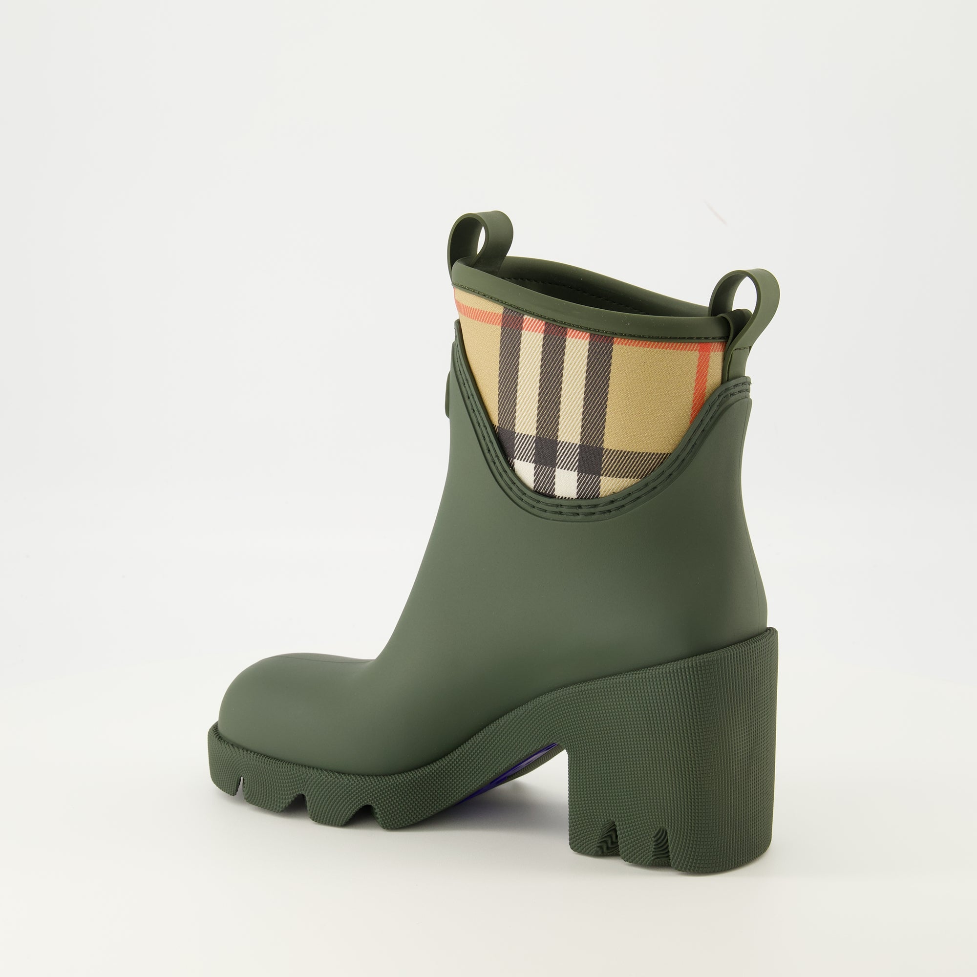 Bild der Burberry Marsh Gummistiefeletten für Frauen - Herbst-Winter-Saison 2025 - Rechte Dreiviertelansicht von hinten