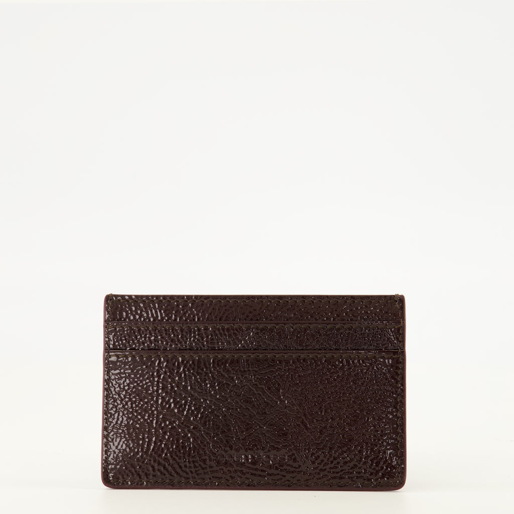 Petite maroquinerie Porte-cartes AC en cuir naplack bordeaux Courrèges Bordeaux Femme
