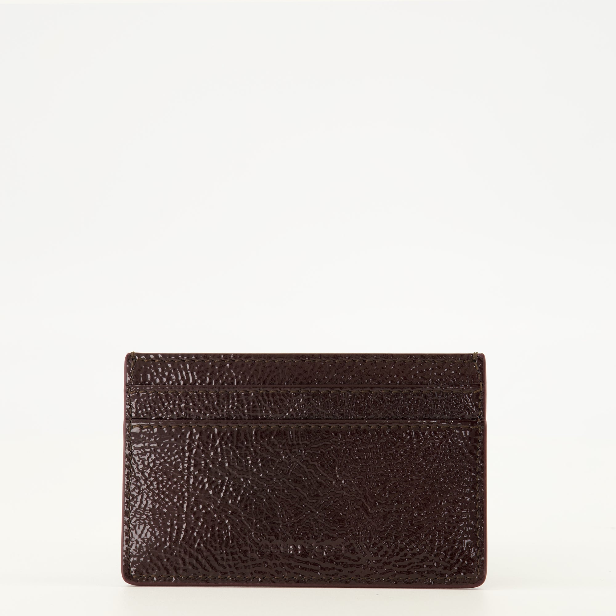 Petite maroquinerie Porte-cartes AC en cuir naplack bordeaux Courrèges Bordeaux Femme