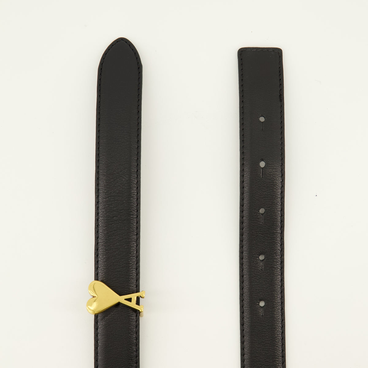 Ceintures Black Heart AMI Belt Ami PARIS Noir Unisexe