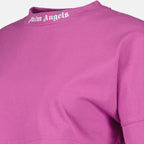 T-shirt PWAA054S23JER001 3701 purple whi Palm Angels Viola Femme