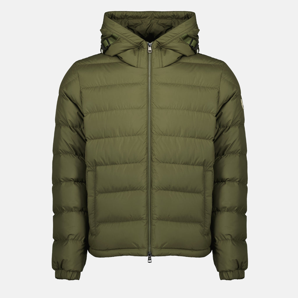 Image of the Moncler Men's Laveraet khaki down jacket - Autumn-Winter 2025 Season - Front View
