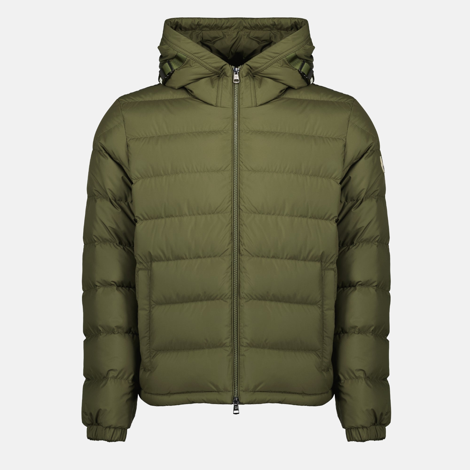 Image of the Moncler Men's Laveraet khaki down jacket - Autumn-Winter 2025 Season - Front View