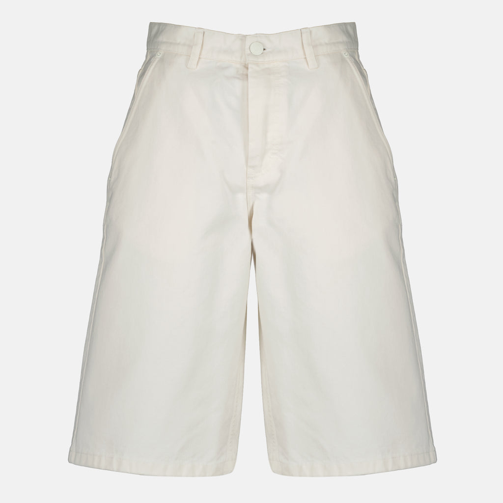 Shorts Bermudas em Denim Branco Ami PARIS Blanc Homme