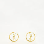 Bijoux Cassandre Gold Hoop Earrings Saint Laurent Doré Femme