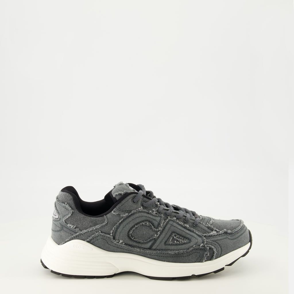 Baskets Baskets B30 effet denim grises Dior Gris Homme