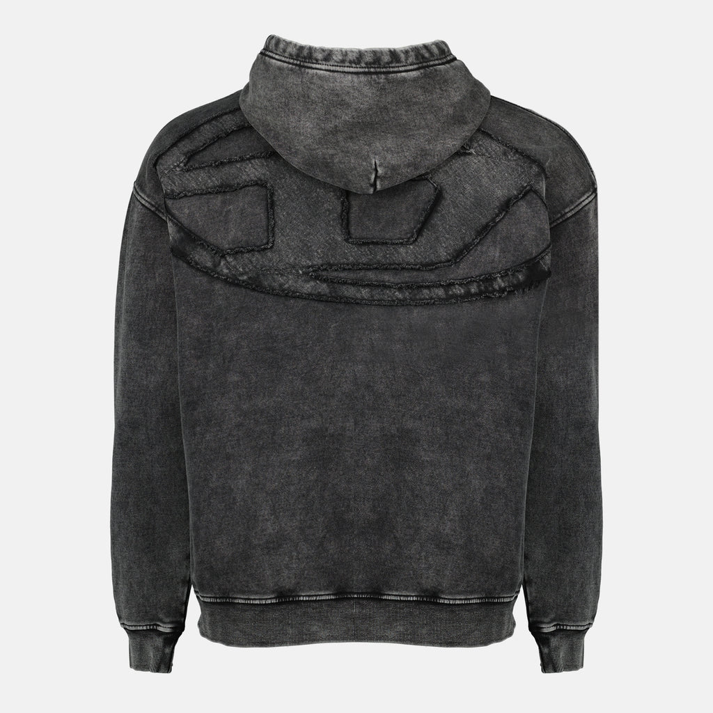 Sweatshirts Sudadera con capucha efecto denim gris Diesel Gris Homme