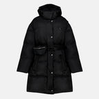 Manteaux ブラック リナイロン パファージャケット Prada Noir Femme