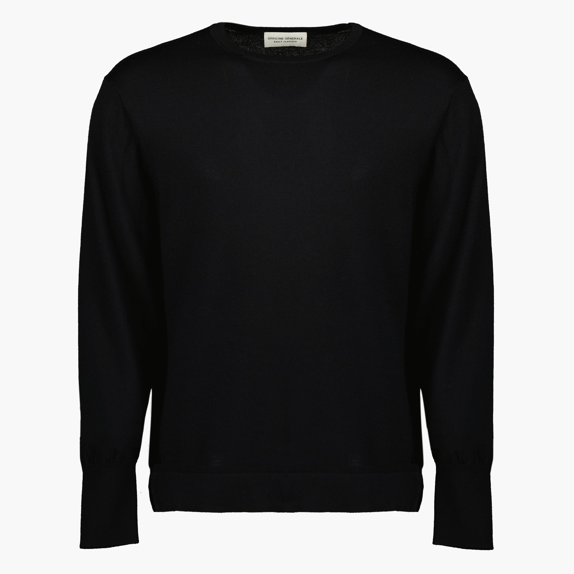 Maille Pull en laine noir Officine Générale Noir Unisexe