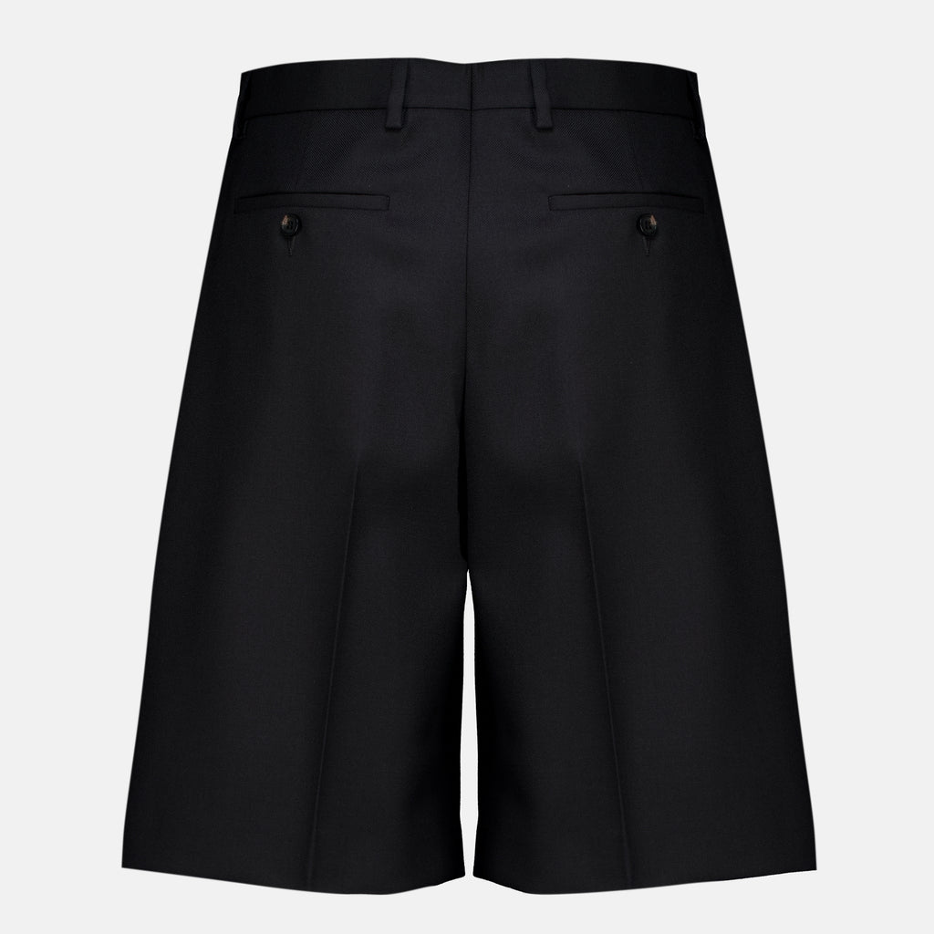 Shorts Schwarze Wollshorts in taillierter Passform Dior Noir Homme