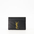 Petite maroquinerie Porte-cartes Cassandre Saint Laurent Noir Femme