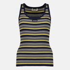 Image de l'article Débardeur à rayures bleu marine de la marque Miu Miu pour Femme - Saison Printemps-Été 2026 - Vue de Face