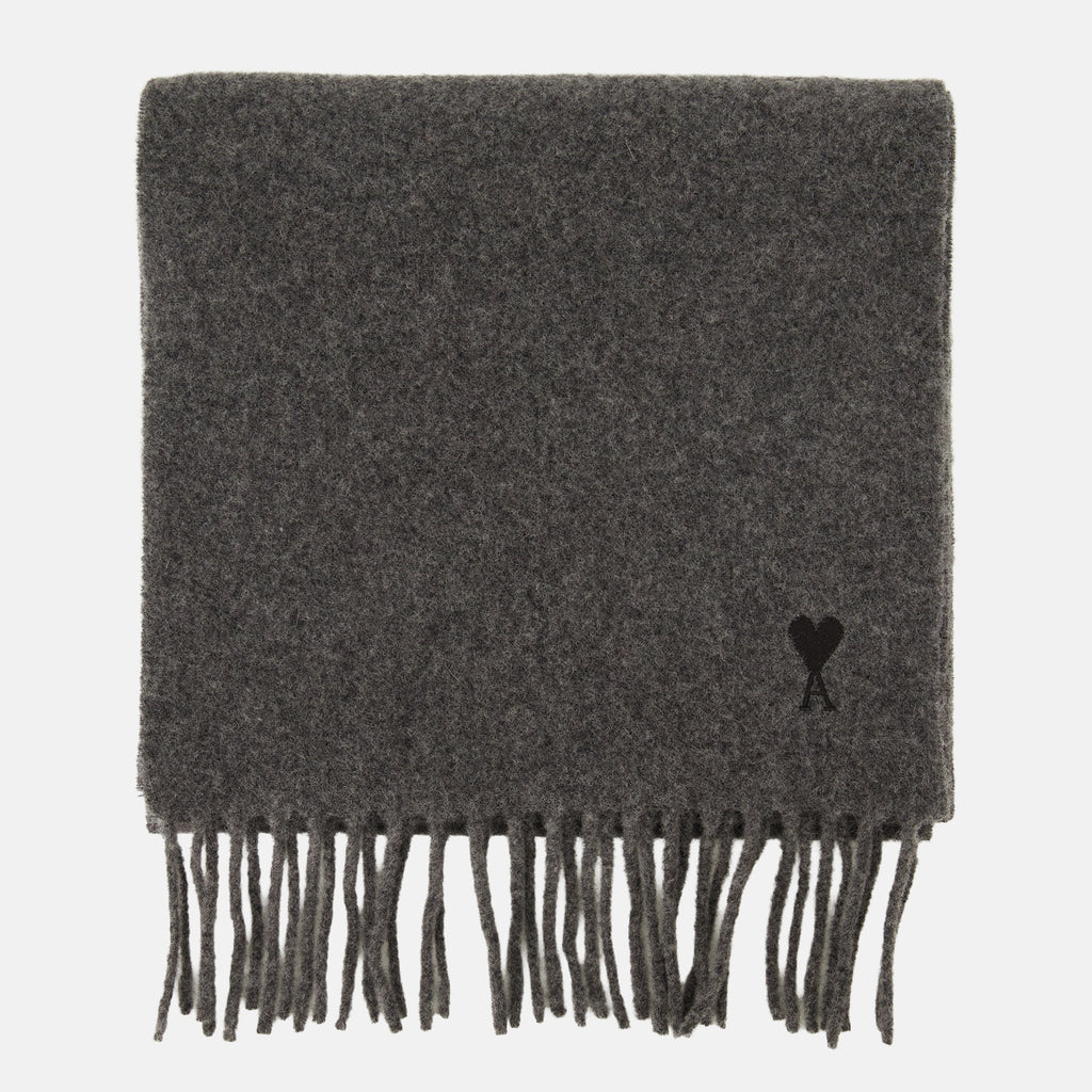 Écharpes, foulards et gants Gray Wool Scarf Ami PARIS Gris Unisexe