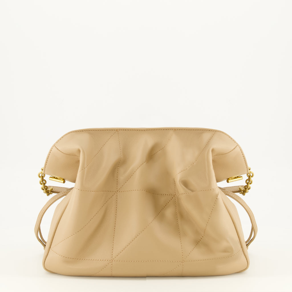 Sacs seau 베이지 가죽 재미 파우치 백 Saint Laurent Beige Femme