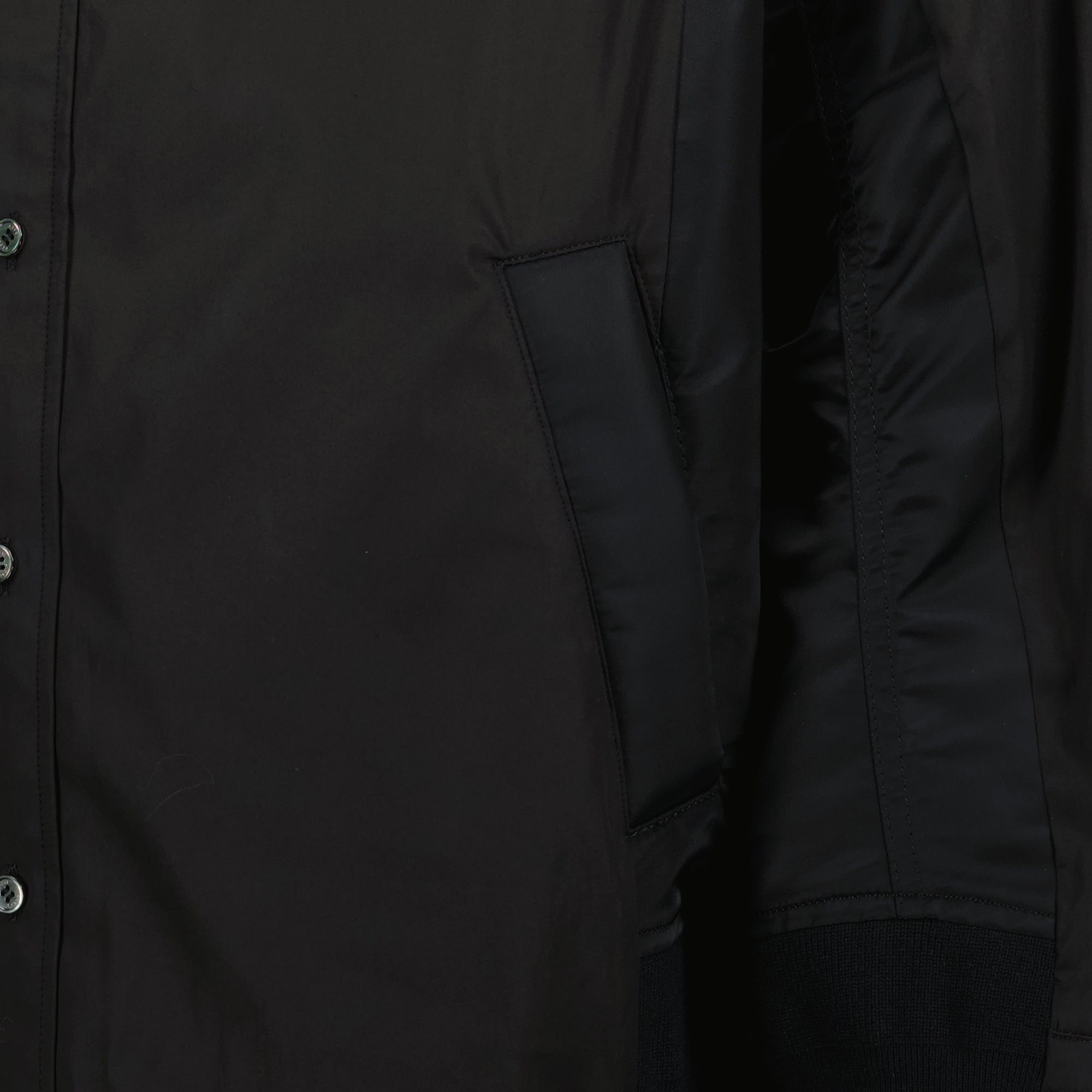 Shirts Shirt in Poplin and Nylon Sacai Black Men