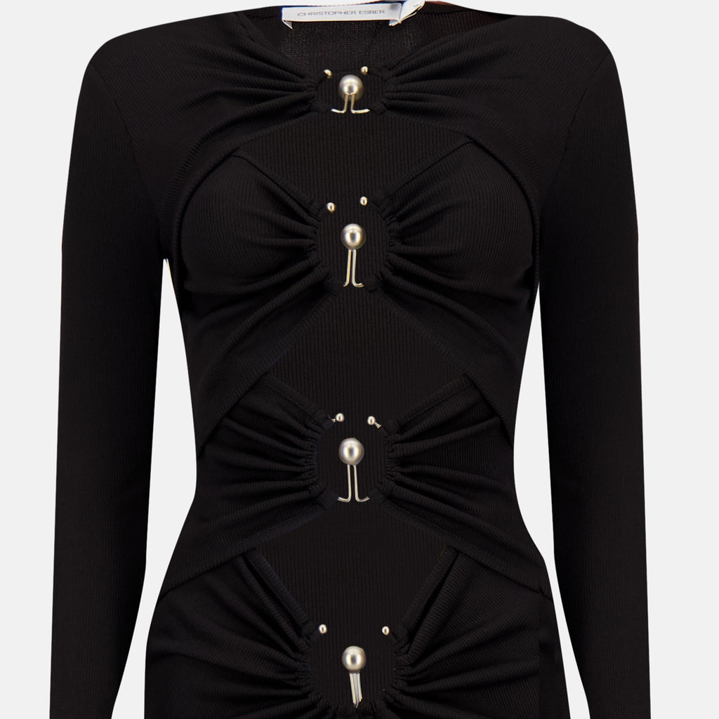 Robes Robe Orbit Christopher Esber Noir Femme