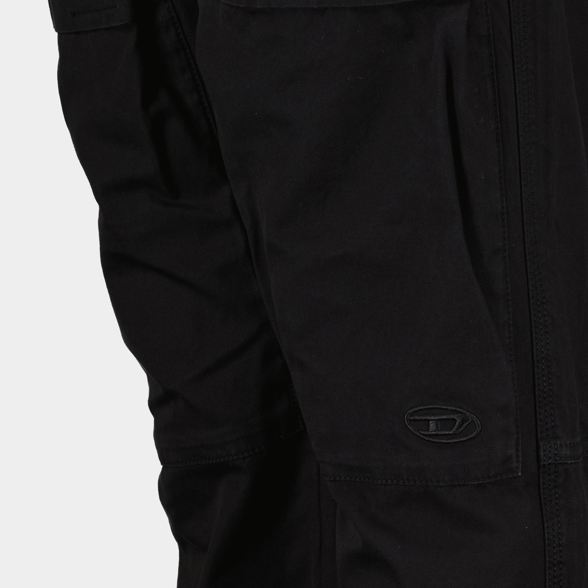 Pantalones Cargo Jean P-Ride-Q3 Diesel Negro Mujeres
