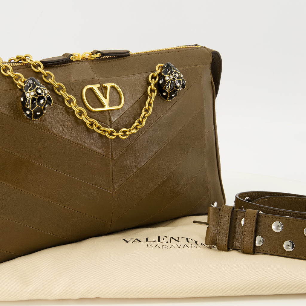 Sacs bandoulière Bolso de Cuero Nappa Panthea en Marrón Valentino Garavani Marron Femme