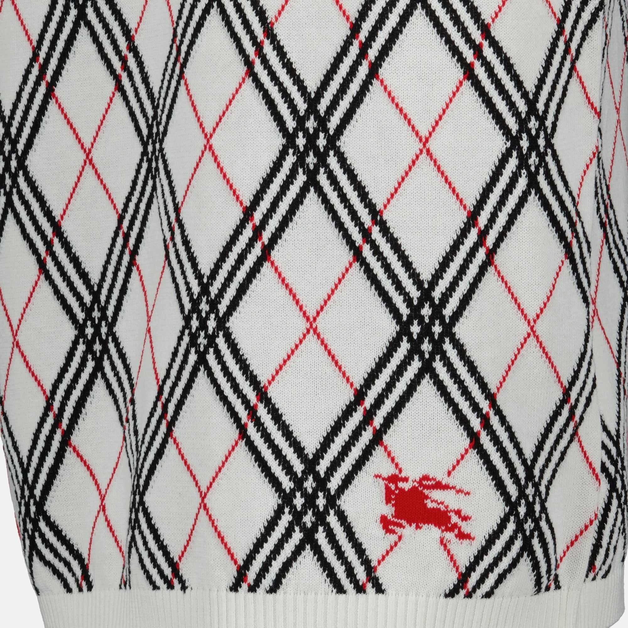 Jupes Midi Check Rock Burberry Blanc Femme