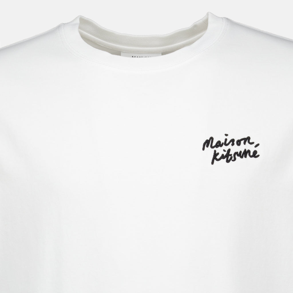 T-shirts T-shirt brodé blanc Maison Kitsune Blanc Homme