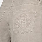 Shorts Shorts in Denim Fendi Grigio Femme