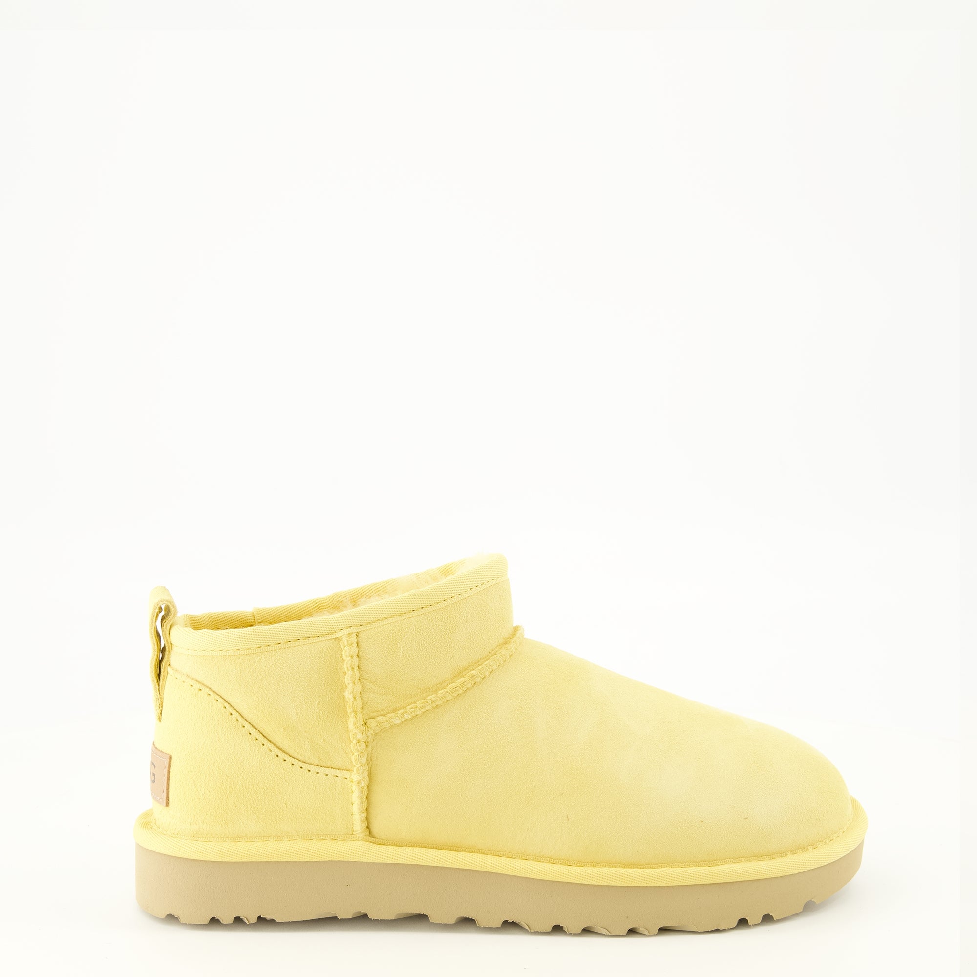 Bottines Klassische Ultra Mini Gelbe Stiefel Ugg Jaune Femme