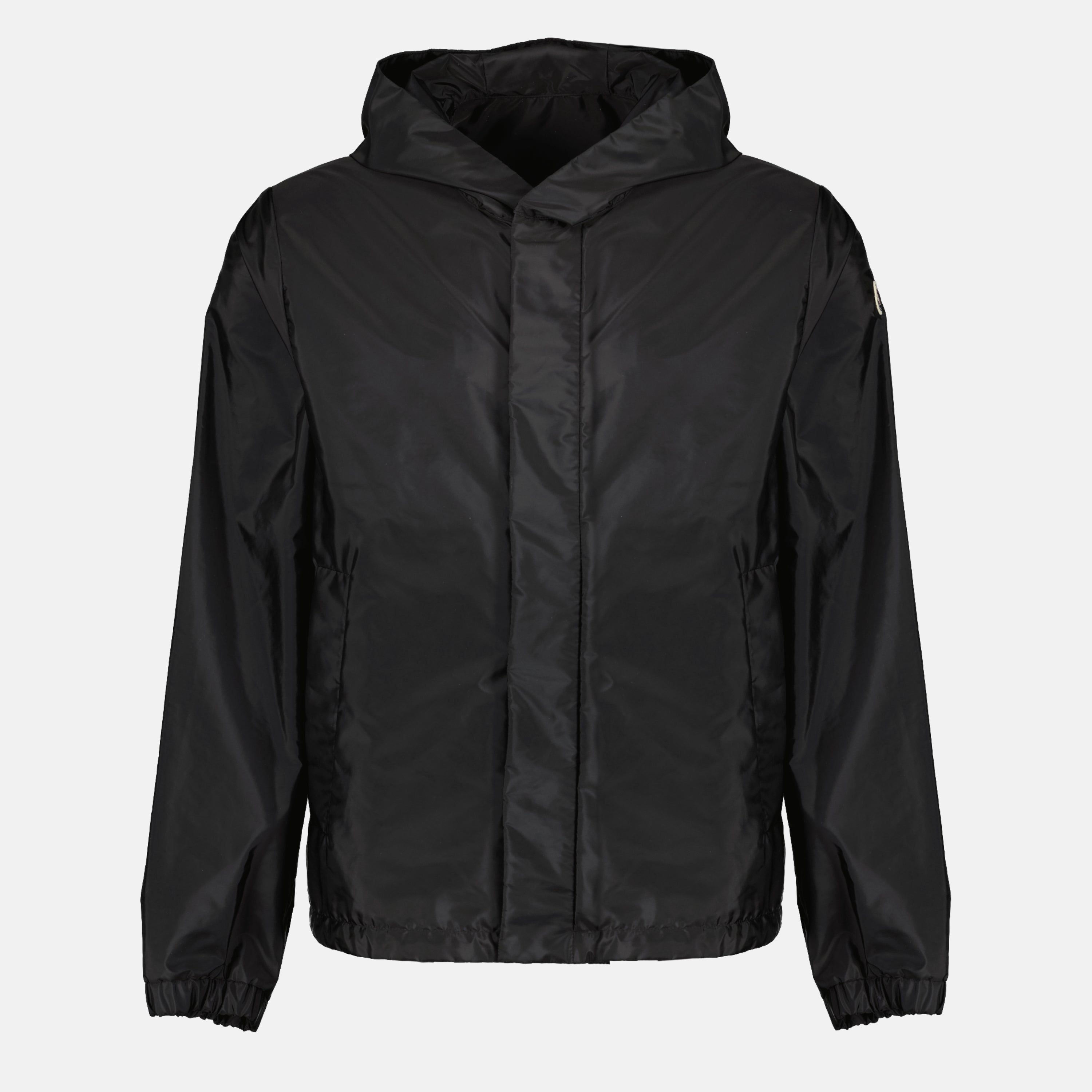Image of the Grandas black windbreaker from the Moncler brand for Men - Spring-Summer 2026 - Front View