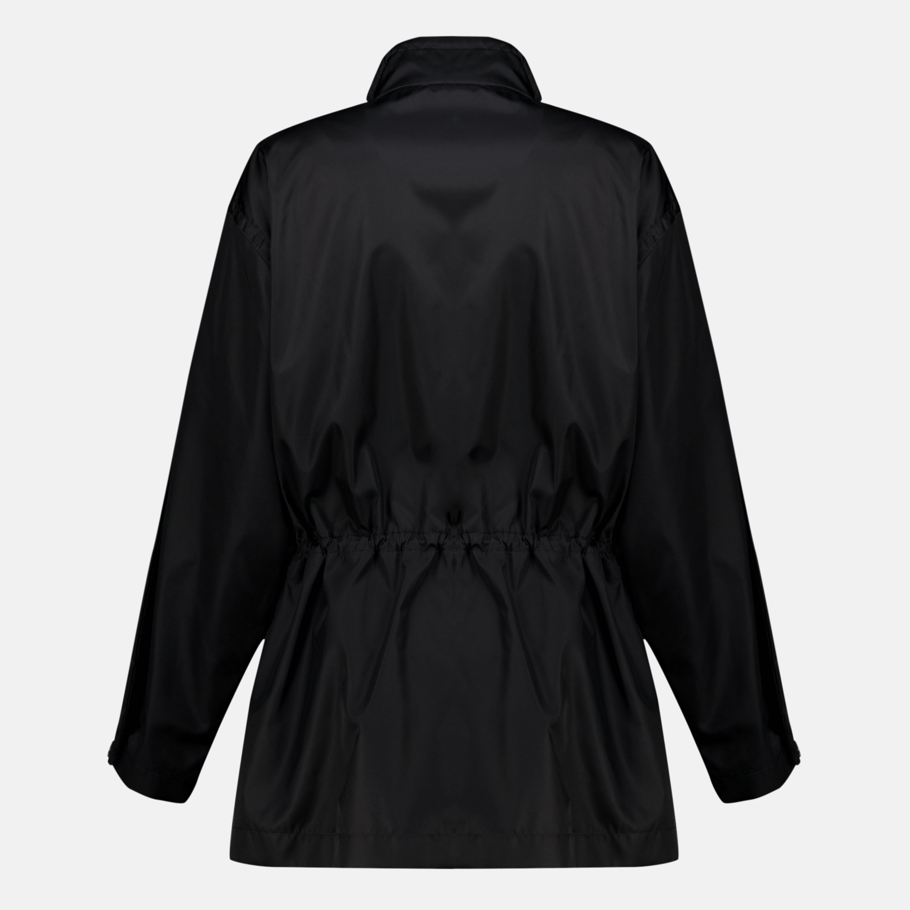 Manteaux 리사이클 나일론 블랙 파카 Prada Noir Femme
