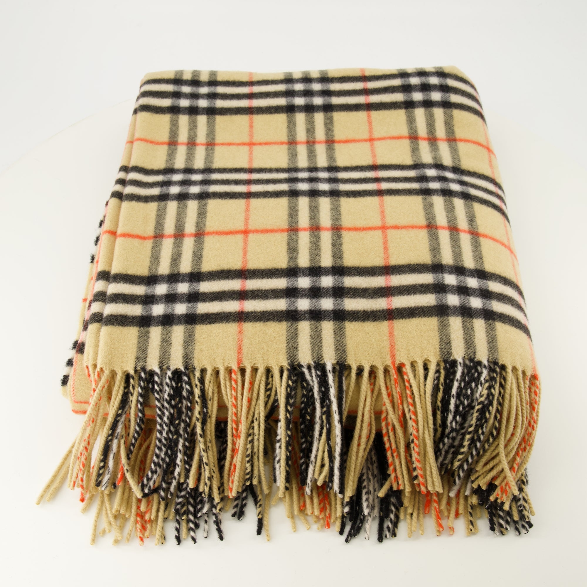 Lifestyle Couverture Check en cachemire beige Burberry Beige Unisexe