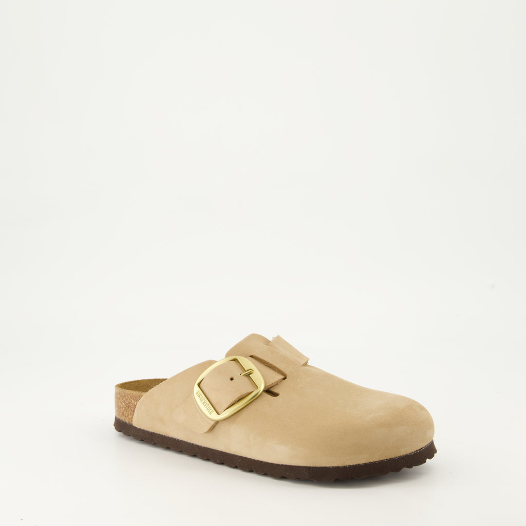 オープントゥシューズ Mules Boston Birkenstock ベージュ Femme