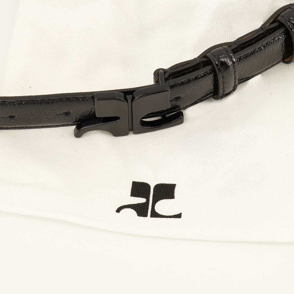 Ceintures Ceinture AC en cuir naplack noir Courrèges Noir Femme