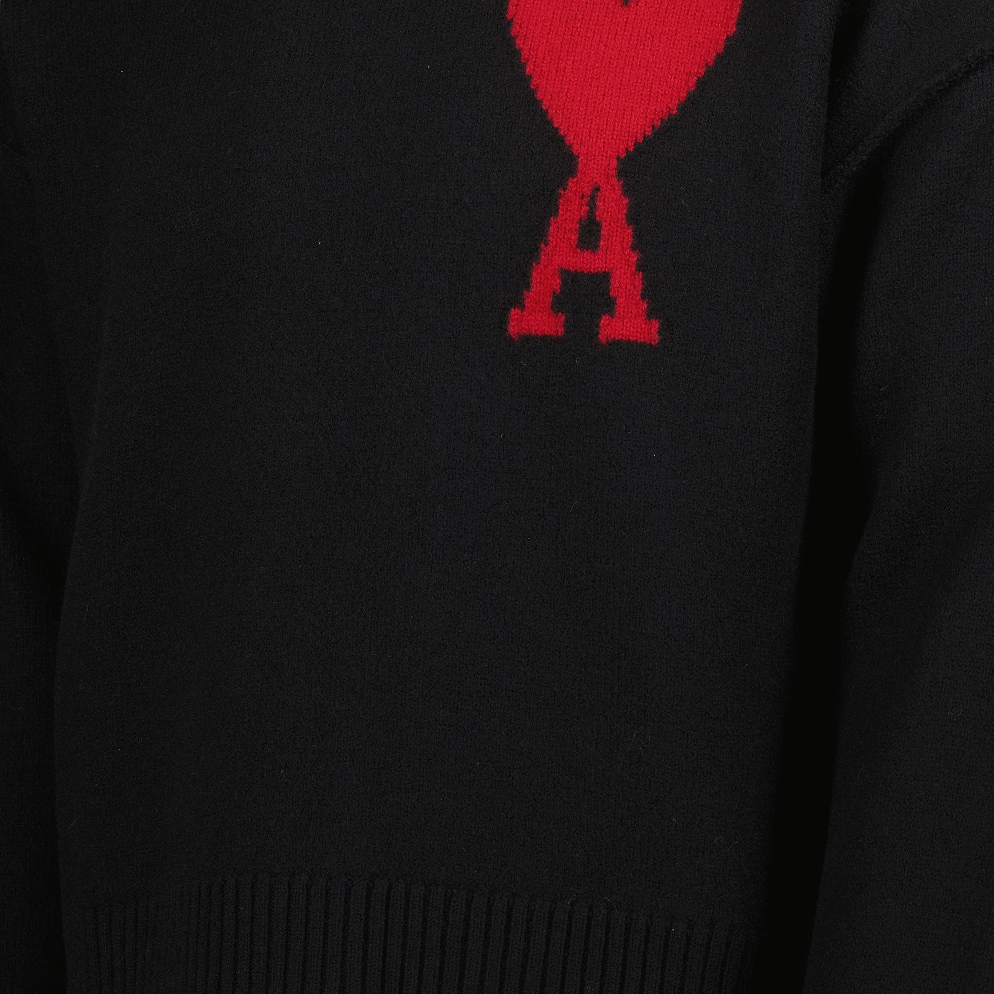 Maille Pull Ami de coeur Ami PARIS Noir Unisexe