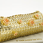 Sacs à main et épaule Pochette 1969 en métal doré avec fleurs en strass Rabanne Doré Femme