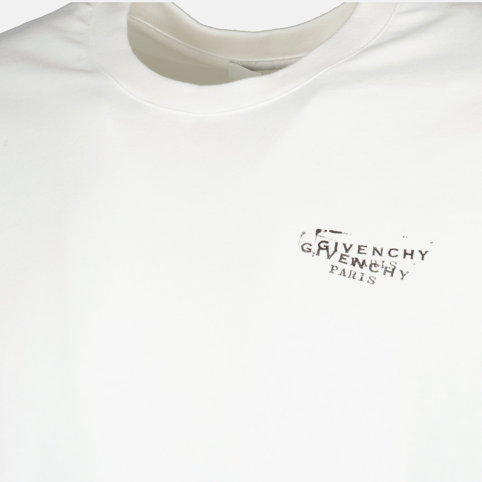 Bild des weißen Givenchy Stamp T-Shirts für Herren - Frühjahr-Sommer 2026 - Detailansicht_1