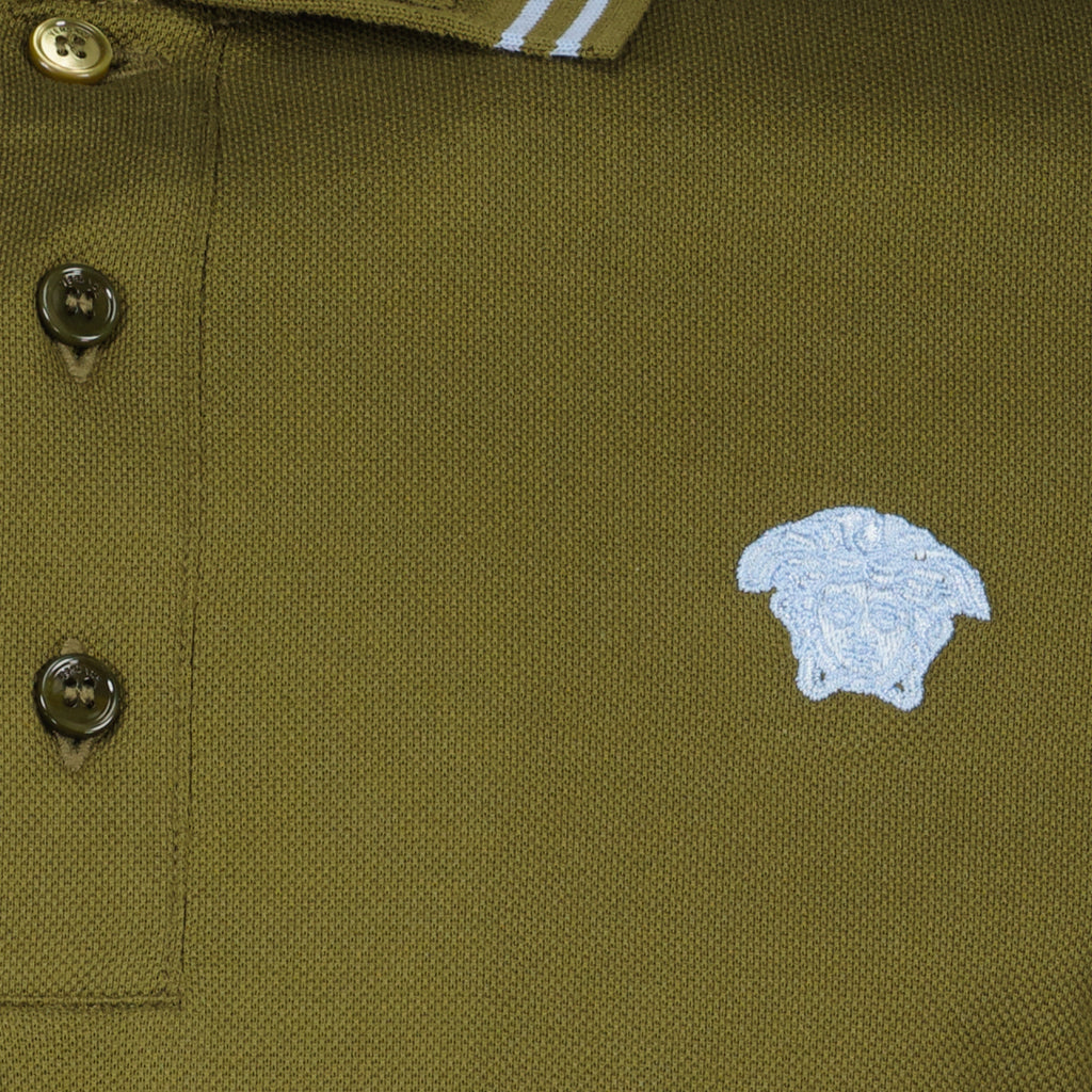 Polos Polo Medusa Versace Kaki Homme