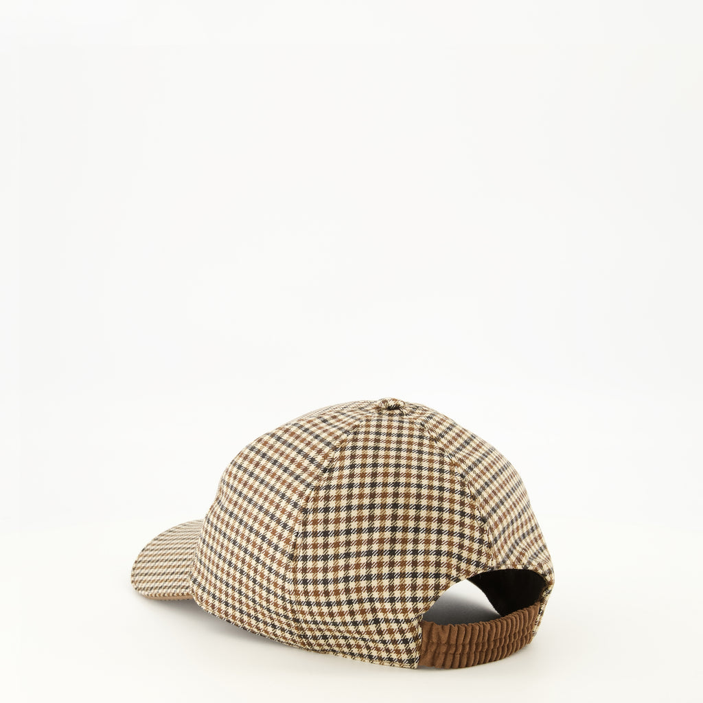 Chapeaux, casquettes et bonnets Gorra de Lana a Cuadros Moncler Marron Homme