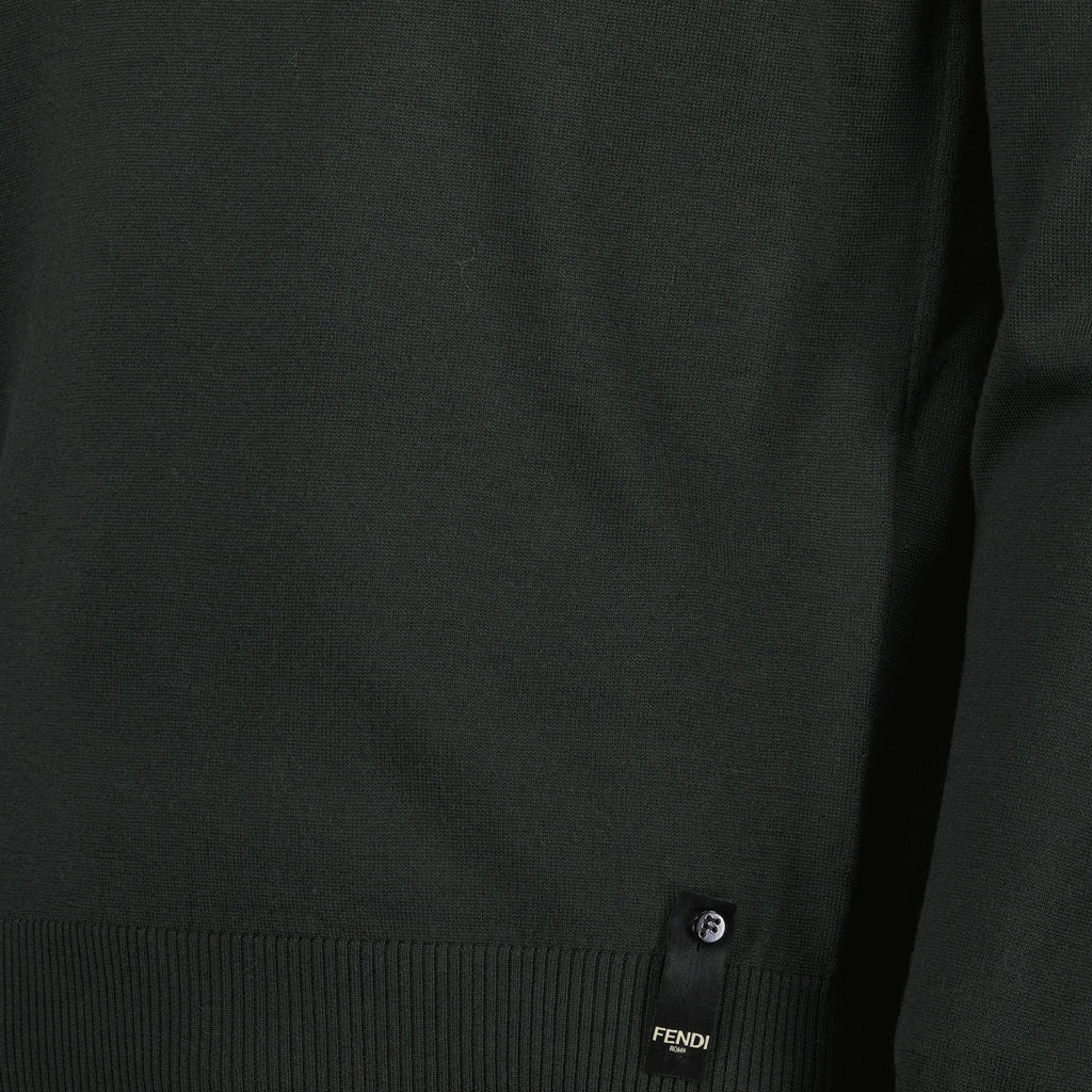 Knitwear Wool Sweater Fendi Green Homme